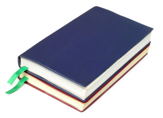 Two diaries isolated over white background