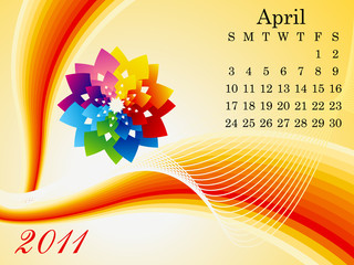 abstract april calendar