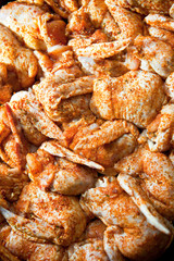 Fresh chicken on open grill