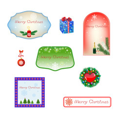 Group of Christmas objects and cards