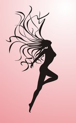Obraz na płótnie Canvas Female silhouette