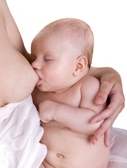 mother breast-feeding her child