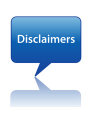 DISCLAIMERS Speech Bubble Icon (legal terms & conditions button)