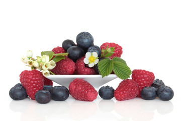 Blueberry and Raspberry Fruit
