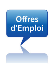 Icône Bulle OFFRES D’EMPLOI (recrutement recherche job bouton)