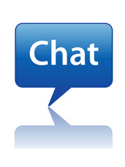 CHAT Speech Bubble Icon (live buzz social networking web button)