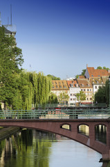 Fototapeta na wymiar France - calm city of Strasbourg, Alsace