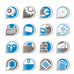 Computer, mobile phone and Internet icons
