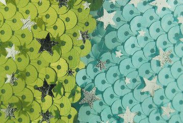 silver fish scale and stars fabric texture © severija