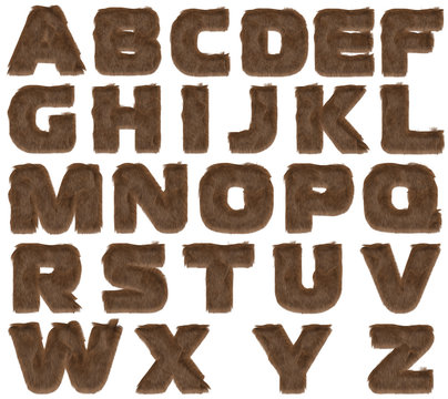 Letter from tiger style fur alphabet.