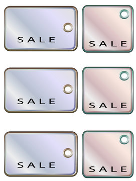 Set of sale tags