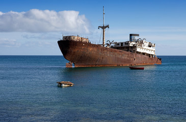 An old ship wreck in Arrecife, Lanzarote