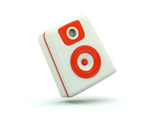 Speaker icon. Red series