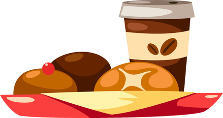 coffee cup and breads