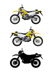 Vector illustrations of motorcycle