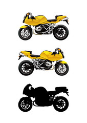 Vector illustrations of motorcycle