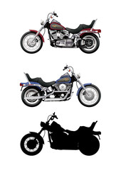 Obraz premium Vector illustrations of motorcycle