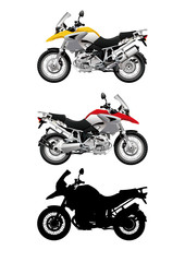 Obraz premium Vector illustrations of motorcycle