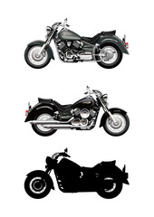 Obraz premium Vector illustrations of motorcycle