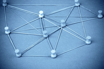 Network with pins