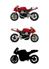 vector illustrations of motorcycle