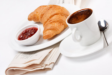 coffee and croissant