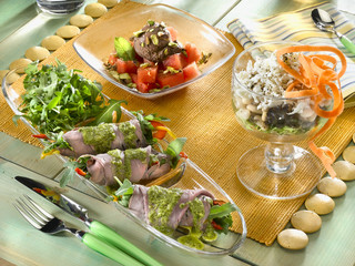 exemple de menu diététique - light - 3 recettes