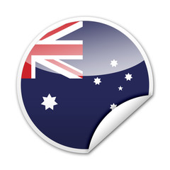 Pegatina bandera Australia con reborde