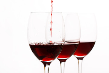 glasses of red wine