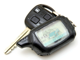 Fototapeta premium The key from the car with buttons