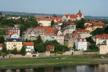 Aerial view of Meissen in Germany