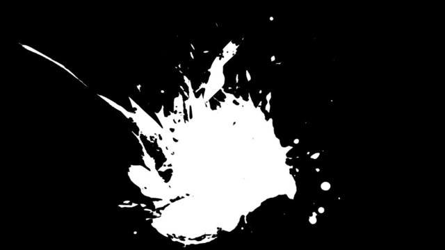 salpicadura de tinta negra
