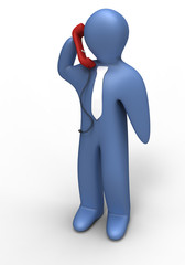 The little man with the phone