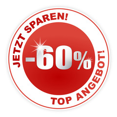 Button - Jetzt sparen! Top Angebot! Aktionspreis Aktion 60