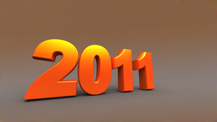 3d new year 2011 shape