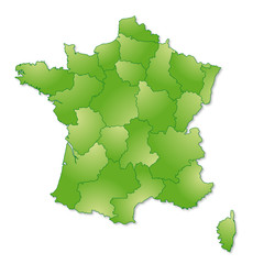 Fototapeta premium Carte régions de France