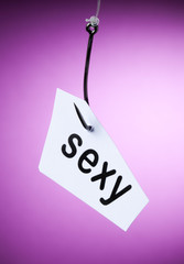 sexy mot hot accroché à hameçon crochet