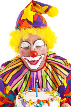 Clown Makes Birthday Wish