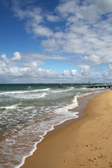 Pacific Ocean beach in St. Kilda, Melbourne