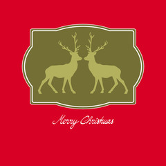 Fototapeta na wymiar Merry Christmas- Hirsche