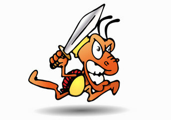 ant soldier holding sword