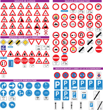 Naklejki panneaux routiers