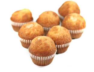 Tasty muffin isolated on white background