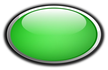 Vector Illustration, Button in green with reflections