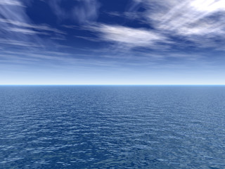 High resolution blue water and sky