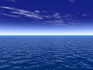 Obraz premium High resolution blue water and sky background