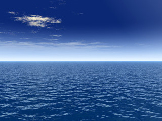 Obraz premium High resolution blue water and sky