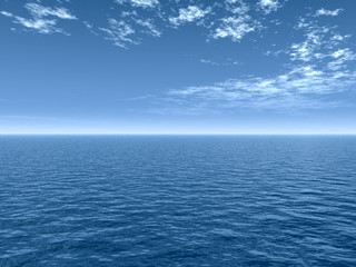 Naklejka premium High resolution blue water and sky