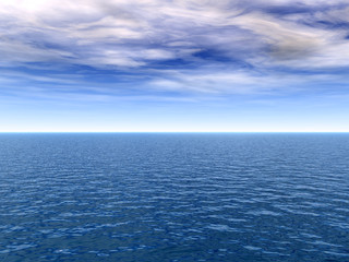 High resolution blue water and sky background