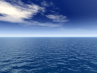 Obraz premium High resolution blue water and sky background